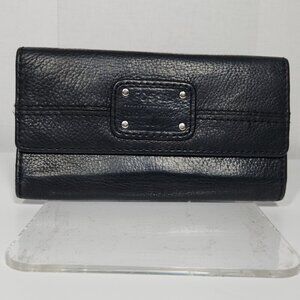 Fossil Long Live Vintage Black Leather Wallet